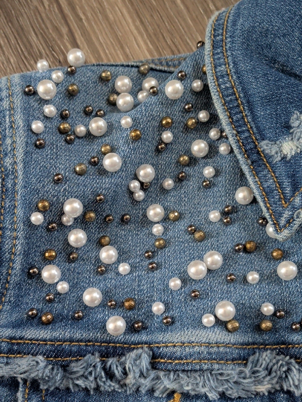INC Embellished Denim Jacket - Picture 3 of 4